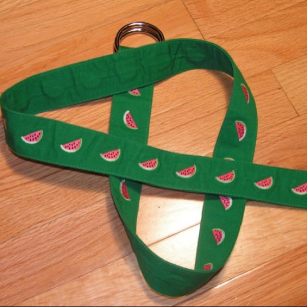 J CREW CRITTER BELT EMBROIDERED WATERMELON M/L NEW WITH TAGS